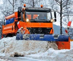 yapboz Kar temizleme aracı kamyon